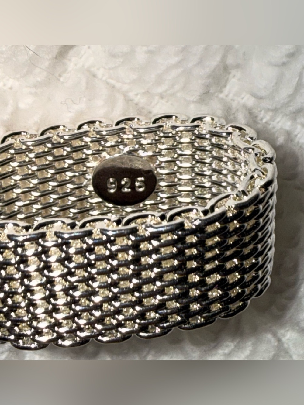 Sterling Woven Mesh Ring - Picture 6 of 7